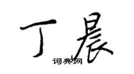 王正良丁晨行書個性簽名怎么寫