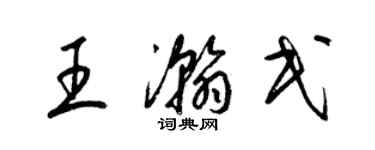 梁錦英王瀚民草書個性簽名怎么寫