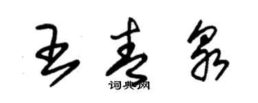 朱錫榮王青泉草書個性簽名怎么寫