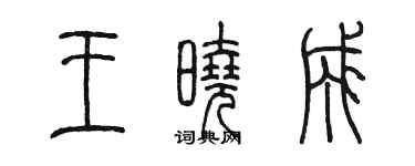 陳墨王曉成篆書個性簽名怎么寫