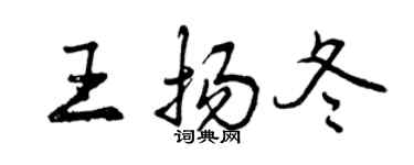 曾慶福王揚冬行書個性簽名怎么寫