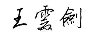 王正良王雲劍行書個性簽名怎么寫