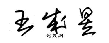 朱錫榮王成昱草書個性簽名怎么寫