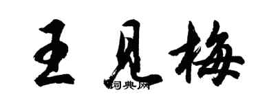 胡問遂王見梅行書個性簽名怎么寫