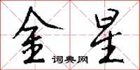 錢沛雲金星行書怎么寫