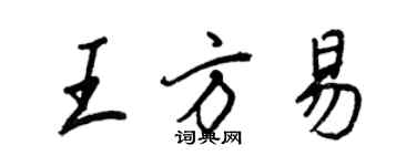 王正良王方易行書個性簽名怎么寫