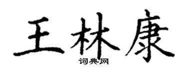 丁謙王林康楷書個性簽名怎么寫
