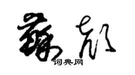 朱錫榮蘇顏草書個性簽名怎么寫