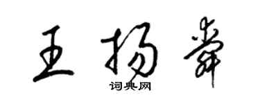 梁錦英王揚舜草書個性簽名怎么寫