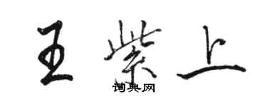 駱恆光王紫上行書個性簽名怎么寫