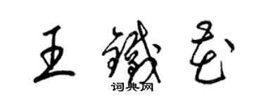 梁錦英王鐵花草書個性簽名怎么寫