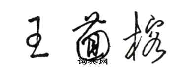 駱恆光王茴榕草書個性簽名怎么寫