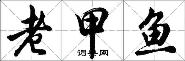 胡問遂老甲魚行書怎么寫