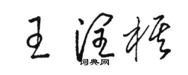 駱恆光王潤棋草書個性簽名怎么寫