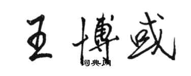 駱恆光王博或行書個性簽名怎么寫