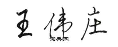 駱恆光王偉莊行書個性簽名怎么寫