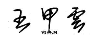 朱錫榮王甲雲草書個性簽名怎么寫