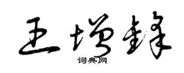 曾慶福王增鋒草書個性簽名怎么寫