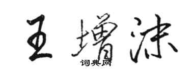 駱恆光王增沫行書個性簽名怎么寫