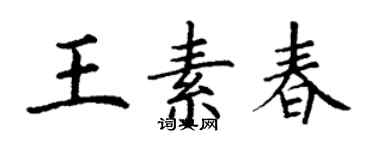 丁謙王素春楷書個性簽名怎么寫
