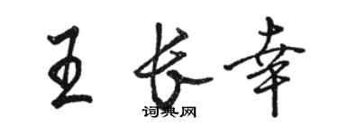 駱恆光王長幸行書個性簽名怎么寫