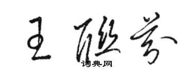 駱恆光王聯芬草書個性簽名怎么寫