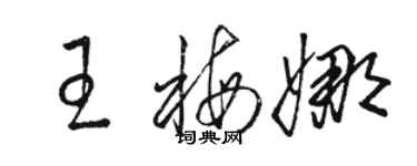 駱恆光王梅娜草書個性簽名怎么寫