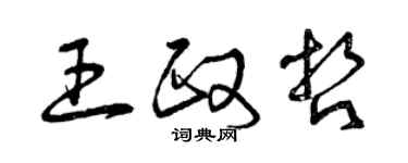 曾慶福王政哲草書個性簽名怎么寫