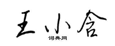 王正良王小含行書個性簽名怎么寫