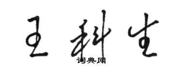 駱恆光王科生草書個性簽名怎么寫