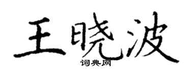 丁謙王曉波楷書個性簽名怎么寫