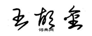 朱錫榮王胡金草書個性簽名怎么寫