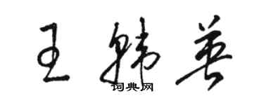 駱恆光王韓英草書個性簽名怎么寫