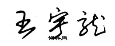 朱錫榮王宇龍草書個性簽名怎么寫