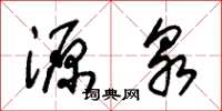 朱錫榮源泉草書怎么寫