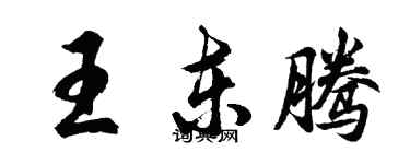 胡問遂王東騰行書個性簽名怎么寫