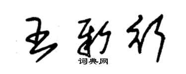 朱錫榮王新行草書個性簽名怎么寫