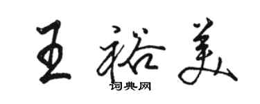 駱恆光王裕美行書個性簽名怎么寫