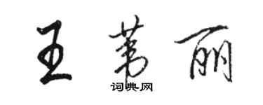 駱恆光王葦麗行書個性簽名怎么寫