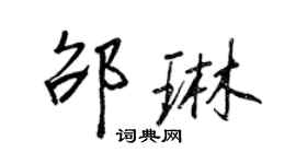 王正良邵琳行書個性簽名怎么寫