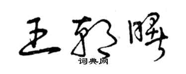 曾慶福王朝曙草書個性簽名怎么寫