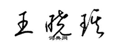 梁錦英王曉琪草書個性簽名怎么寫