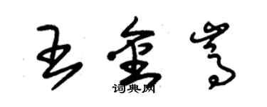 朱錫榮王金嵩草書個性簽名怎么寫