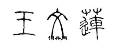 陳聲遠王文蓮篆書個性簽名怎么寫