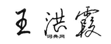 駱恆光王洪霞行書個性簽名怎么寫