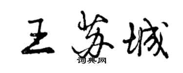 曾慶福王蘇城行書個性簽名怎么寫