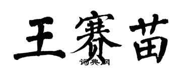 翁闓運王賽苗楷書個性簽名怎么寫