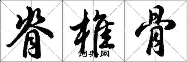 胡問遂脊椎骨行書怎么寫