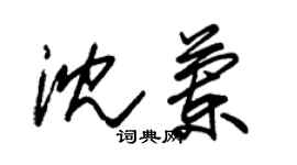 朱錫榮沈蘭草書個性簽名怎么寫