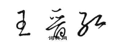 駱恆光王晉紅草書個性簽名怎么寫